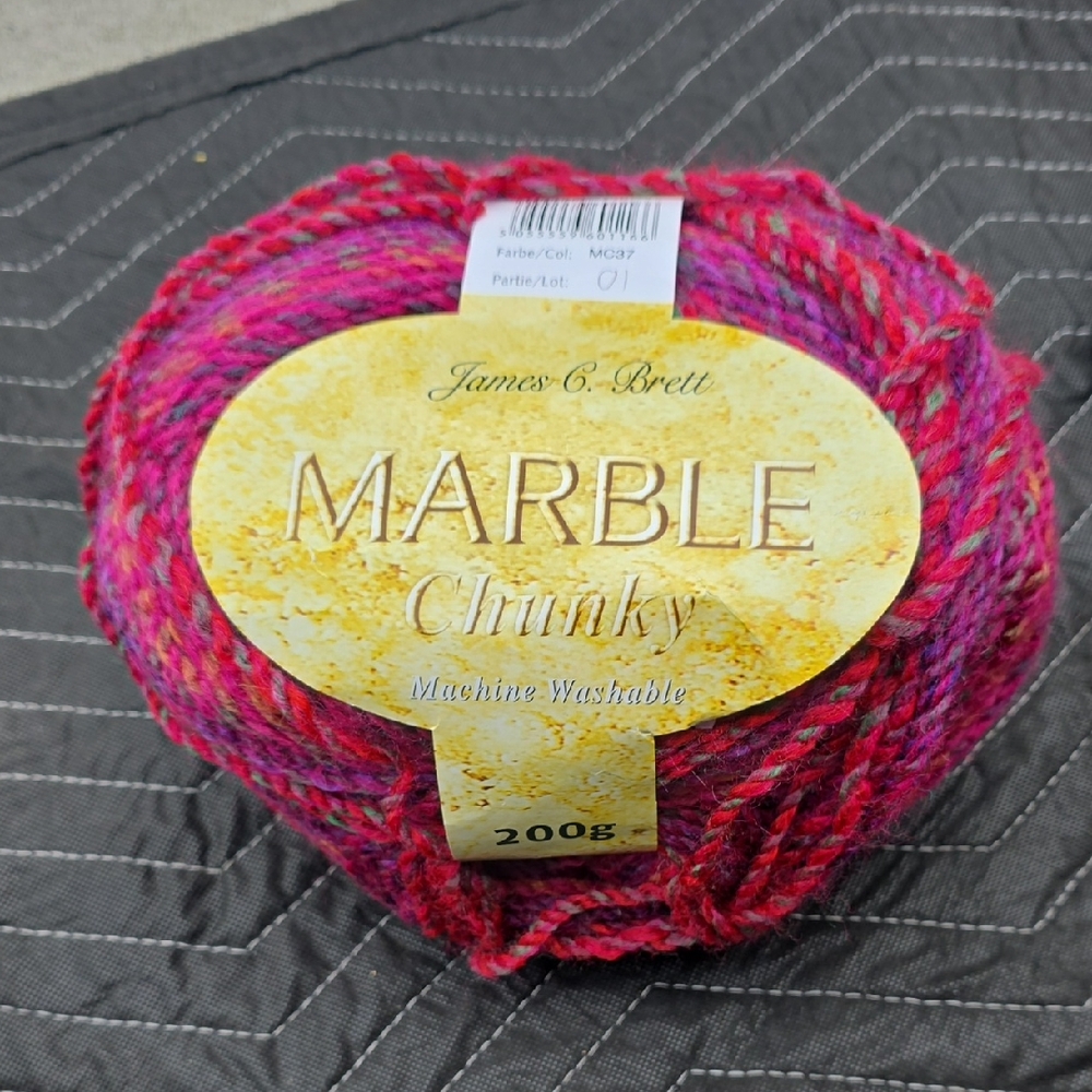 Marble Chunky Yarn - Pink and Purple